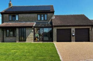 Viessmann heat pump and solar PV installation at Maria and Kevin's house in Dorset.