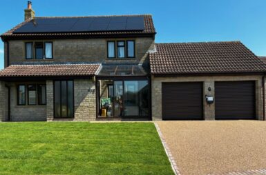 Viessmann heat pump and solar PV installation at Maria and Kevin's house in Dorset.