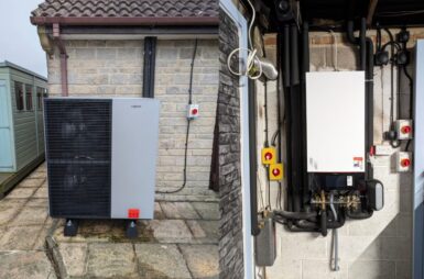 Viessmann air source heat pump installation in Dorset.